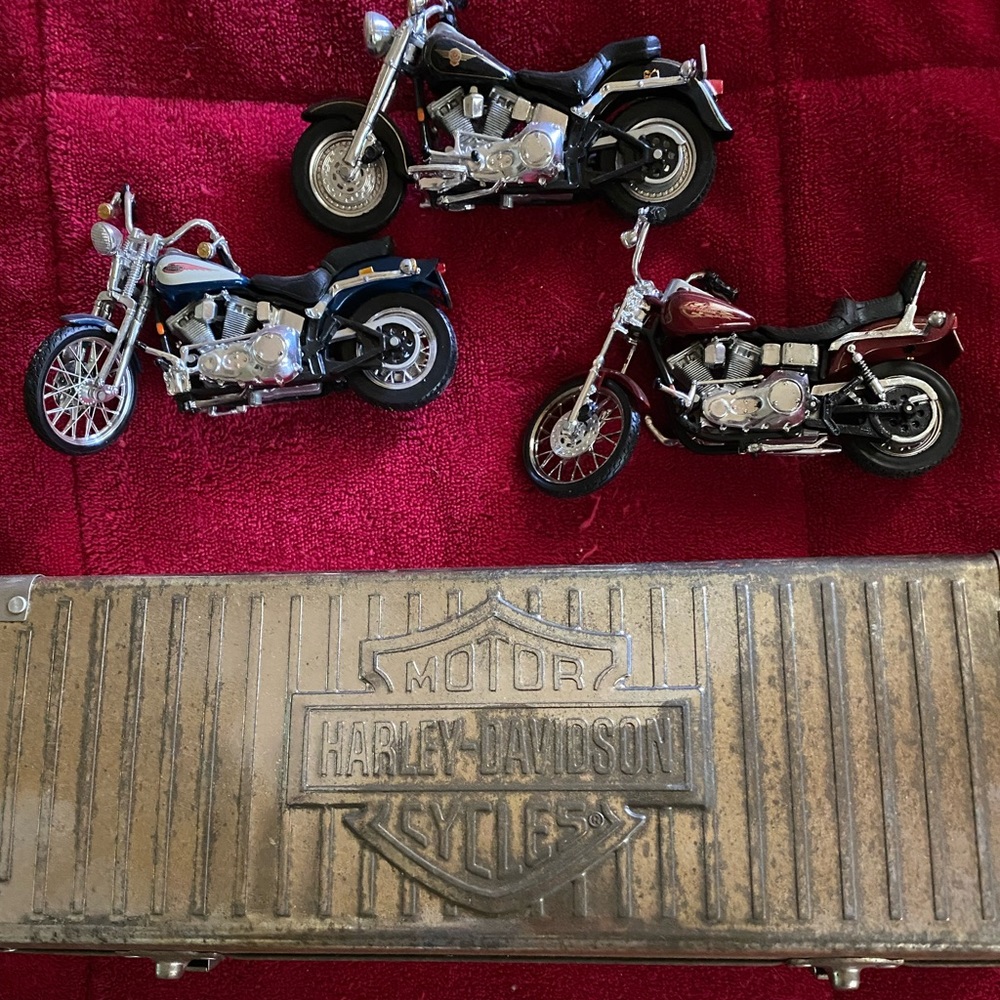 3 vintage mini Harley,s